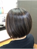 大人かわいい艶髪ボブ30代40代アッシュ