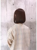 ボブ×ピンク ブラウン