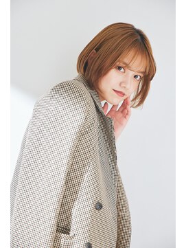 エイチツーオーアヴェダ 渋谷ヒカリエＳｈｉｎＱｓ店 クロードモネＨ２Ｏアヴェダ オレンジカラー×ボブ【渋谷/渋谷駅】