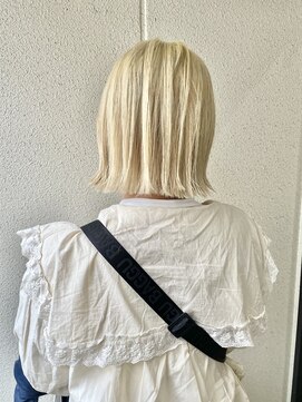 ノブレス(NOBLESSE) 切りっぱなしボブ/ブロンドヘア/nagata