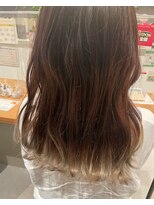 ヘアーエスクールエミュ(hair S. COEUR emu) ホワイトすそカラー