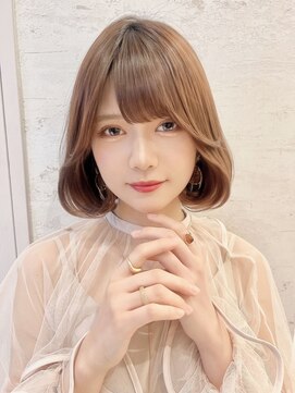 ロンド クラン 岡崎(Lond Clan) 小顔ヘア ヌーディーカラー 韓国ボブ 切りっぱなしボブ