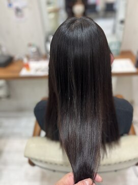 ソワン ドゥ ブレス 立花店(soin de brace) 黒髪/小顔/ダークアッシュ/似合わせカット/大人ガーリー