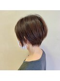 絶壁解消くびれショート白髪ぼかしハイライト