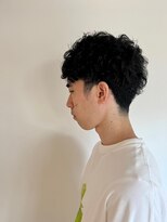 ソイクフ 高田馬場店(SOY-KUFU)&nbsp;アッシュブラック波巻きマッシュパーマMEN'SHAIR