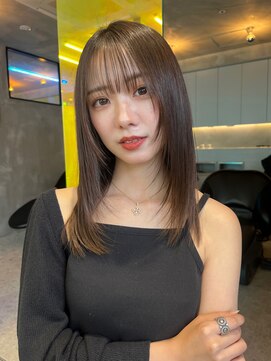 ロンドルーチェ 心斎橋(Lond luce) ダークアッシュ/ミディアムレイヤーカット［髪質改善/縮毛矯正］