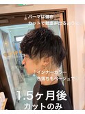 ソフトツイストパーマ インナーカラー 1.5ヶ月後