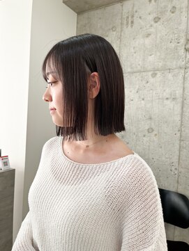 サクラ 岐阜(SAKURA) タッセルボブ 地毛風ストレート 縮毛矯正 髪質改善カラー