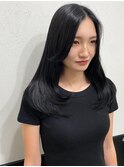 【レイヤー/ブルーブラック/ロング/フェイクブラック/20代】