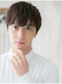 ダークアッシュ前髪パーマスマートマッシュY南越谷