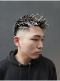 フェードカット/ホワイトメッシュ/【早田隼哉】