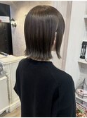 福山美容室caary 髪質改善ストレートオリーブグレージュ20代30代