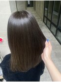 髪質改善ケアカラー×ほんのりkhaki beige