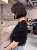 ぱつっと/ニュアンス/ボブ/ラベンダー