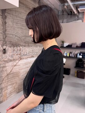 ツキヘア(TUKI hair) ぱつっと/ニュアンス/ボブ/ラベンダー