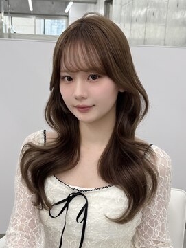 エヌアイ オモテサンドウ(ni omotesando) トレンドくびれヘア ミルクティーブラウン 顔まわりカット