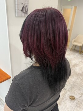 アテバイルイス 喜連瓜破(ATE by luis) ◎ウルフカット/ボルドーカラー/インナーカラー