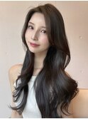 ゆる巻きモテ髪色気レイヤーロングハイライトカラー