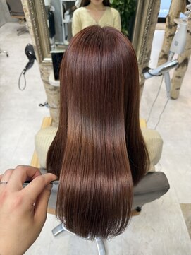 クロムス 梅田茶屋町店(clomus) 髪質改善×ピンクベージュ　 梅田 茶屋町