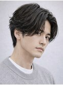 Hale刈り上げセンターパートフェザーパーマニュアンスパーマ原宿