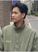 メンズカットメンズショートセンターパート渋谷