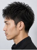 王道アップバング×ツーブロックショート