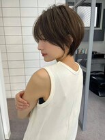 ロンドソル 四日市(Lond Sol) ひし形レイヤーボブハッシュ/顔周り/オリーブベージュ/四日市