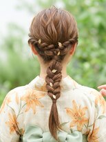 と和 巣鴨 大人可愛い浴衣編みおろし★小顔こなれ抜け感アレンジ