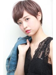 「プランツヘアー」原 依里 オン眉 小顔 無造作ショート