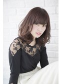 ニュアンス柔らかマットブラウンエアリーボブ