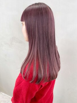 アイティー バイ アルバム 中野店(IT by ALBUM) バイオレットロング_オリーブカラーハイライトカラー_ba308161