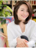 小顔かき上げダークアッシュワンレン大人ボブc5浦和20代30代40代