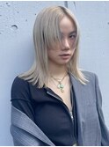 バングカラー/ブロンドヘア