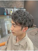 【モテ髪】スパイラルパーマセンターパートメンズ2