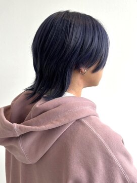 キャパサウス 春日 大野城店(CAPA south) センターパート　ウルフ　ネイビーブルーカラー