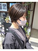 笑顔溢れる大人ショート/イノアカラー/アッシュカラー