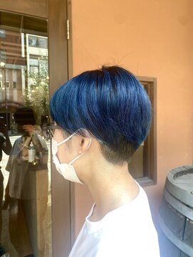 ココカラヘアー ニコ(cococara hair nico) ブリーチ/ダブルカラー/ハイトーン/ブルー/ネイビー