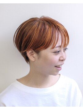 ルプラ ブリリアント(le-pla brilliant) マッシュショー/ボブ/オレンジ/ダブルカラー/ブリーチ/豊橋/田原