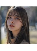 セミロングストレート