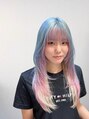 エンブリーチ バイ タグ 樟葉(enn. bleach by t.a.g)&nbsp;レイヤーで活きる。水色＋ピンク＋ホワイトブロンドの三層カラー