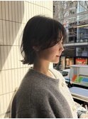レイヤーボブ/顔まわりカット/くびれヘア/ショートボブ