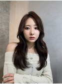 ミニウルフレイヤーカット顔周りカット前髪カット韓国ロング銀座