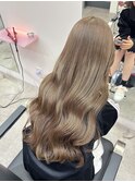 ミルクティーベージュ/ホワイトベージュ/ココアベージュ/巻き髪
