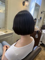 エクファ ヘア シェリル 草津 南草津店(ex-fa hair cherir)&nbsp;ミルクティーブロンド/ダークブルー/デジタルパーマ/南草津
