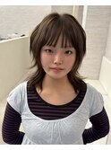 ダークパープル/ナチュラルショート/夏のヘアアレンジ/渋谷