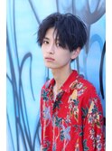 ラフ無造作前下がりツーブロック刈り上げネープレスセミマット