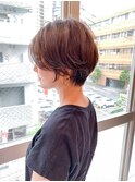 【石田勇士郎】アッシュブラウン毛先パーママッシュショート