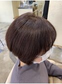 チョコブラウンカラーとショートスタイル/ミルクチョコレート