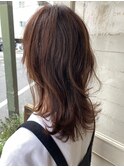 大人女子に大人気◎くびれ外ハネウルフセミディ40代梅ヶ丘美容室