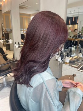 ヘアサロン ガリカ 表参道(hair salon Gallica) 柔らかラベンダーココアブリーチなしダブルカラー